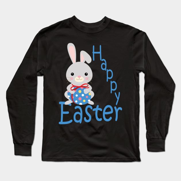 Happy Easter Long Sleeve T-Shirt by PeppermintClover